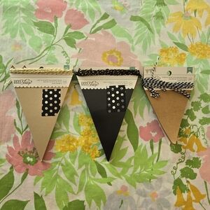 Paper Pennant Flags Lot Of 3